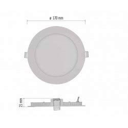 Panel LED wpuszczany okrągły biały 12 5W neutralna biel NEXXO ZD1135 EMOS