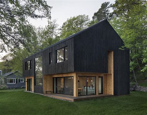 Black Charred Wood Siding Creates A Bold Look For This Lakeside Home - Architecture, Design ...