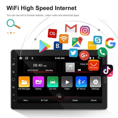 10 1 Rotatable Single 1 DIN Android 11 Car Stereo Radio GPS Navi WiFi