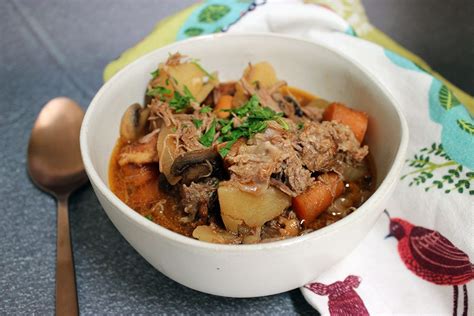 Slow Cooker Shredded Beef Stew | Katie Kinsley