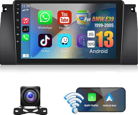 Doble DIN 2G 32G Android 11 Radio Para BMW E39 1999 2005 Con Carplay