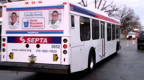 Septa Bus New Flyer D40lf 5652 On Route 114 Youtube