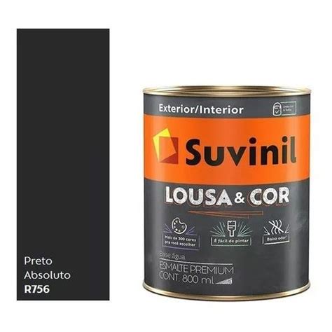 Tinta Suvinil Lousa Cor Preto Absoluto R Ml Em Promo O