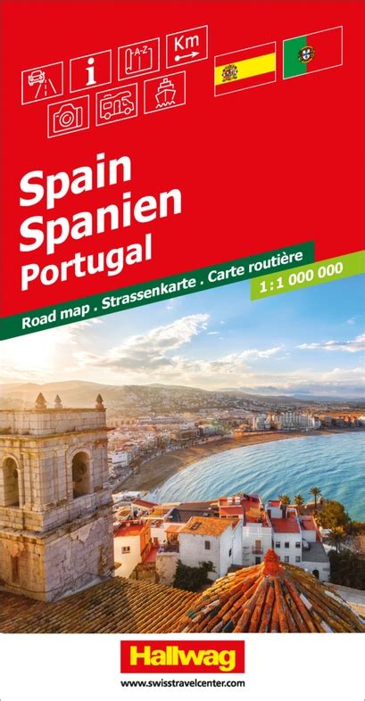 Wegenkaart Landkaart Spanje En Portugal Spanien Hallwag