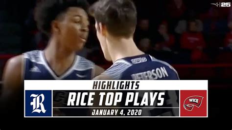 Rice Basketball Top Plays Vs Western Kentucky 2019 20 Stadium