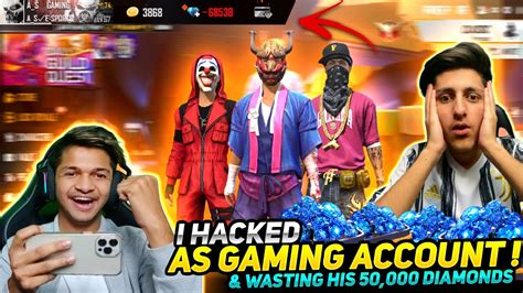 Deleting A S Gaming Account Id Hack Prank And Wasting Diamond S