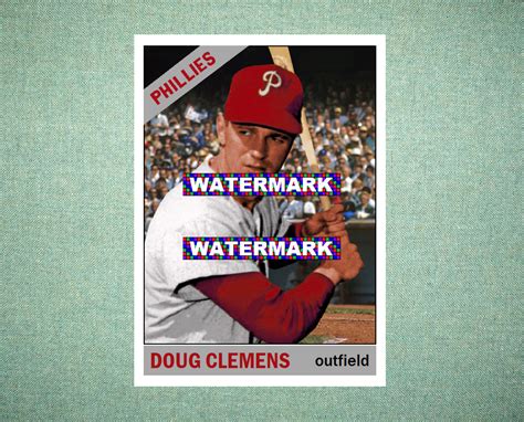 Doug Clemens Philadelphia Phillies Style Custom Baseball Art Card