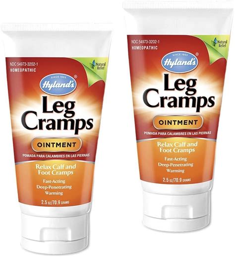 Hylands Leg Cramps Ointment 250 Oz Pack Of 2 Health And Household