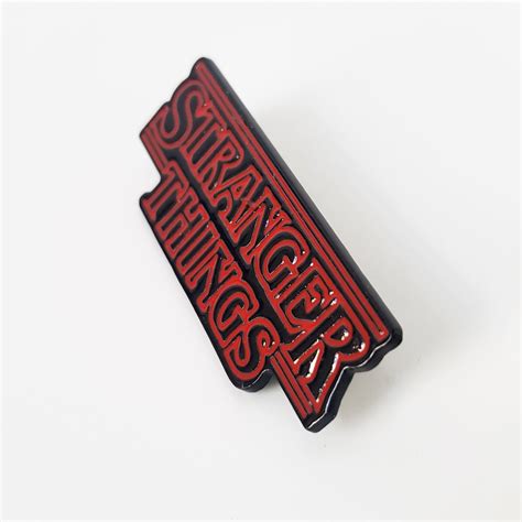 Stranger Things Enamel Pin Netflix Tv Show Series Black Etsy