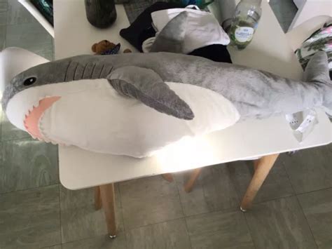 Ikea Klapparhaj Shark Soft Toy Cuddly Teddy Plush Stuffed Animal 100cm