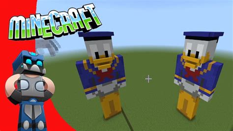 Pato Donald Skin Pixel Art Minecraft Tutorial Como Hacer Estatua De