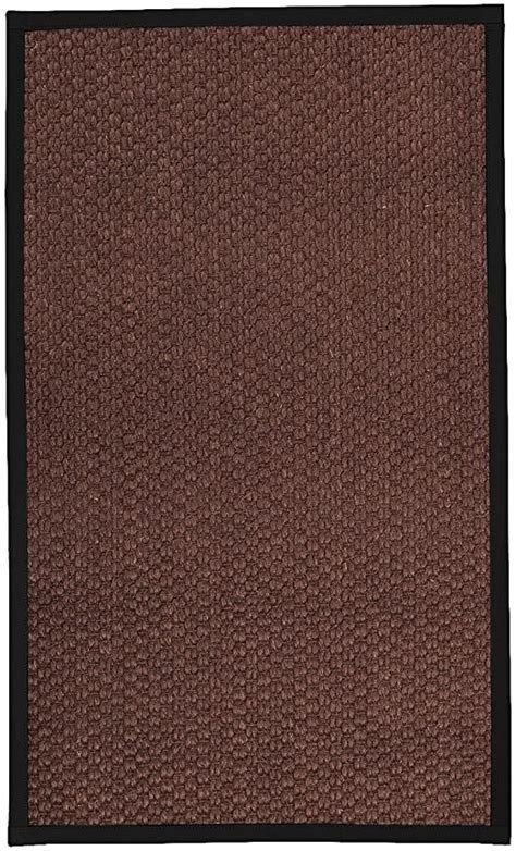 NaturalAreaRugs Talas Natural Sisal Binding Rug Black 9 X 12