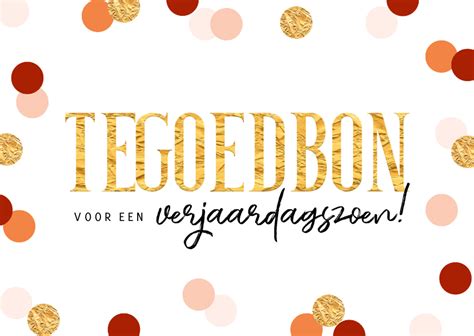 Verjaardagskaart Tegoedbon Confetti Kaartje Go