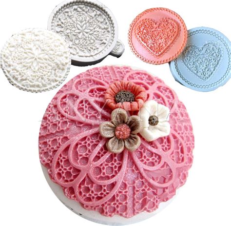 Amazon Anyana Pcs Set Fondant Impression Sugar Lace Molds Fondant