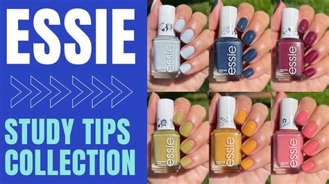 Essie Study Tips Collection Review Nail Polish Swatches Youtube