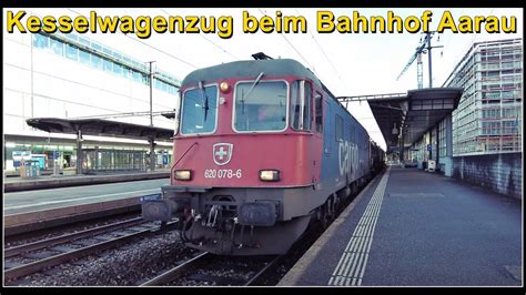 Sbb Cargo Kesselwagenzug Wartet Beim Bahnhof Aarau Kanton Aargau