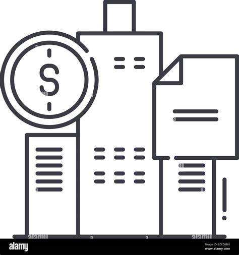 Government Bonds Icon Linear Isolated Illustration Thin Line Vector