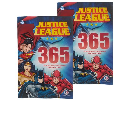 Livro Infantil 365 Atividades Liga Da Justiça Para Colorir Shopee Brasil