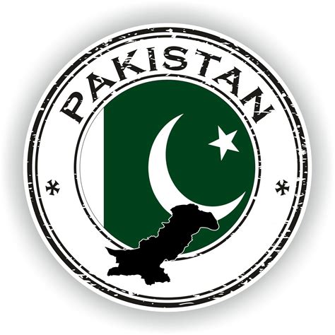 Pakistan Seal Sticker Round Flag For Laptop Book Fridge Guitar