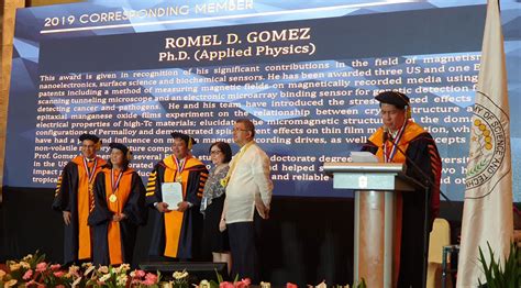 Gomez Inducted into the National Academy of Science and Technology of ...