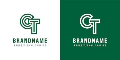 Letras Ct Monograma Logotipo Adecuado Para Cualquier Empresa Con Las