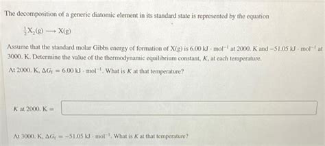 Solved The Decomposition Of A Generic Diatomic Element In