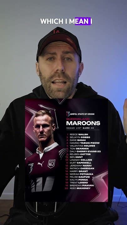 Qld Maroons Team List For Game 3 State Of Origin 2024 🏉 Stateoforigin