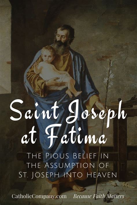 St Joseph In The Sky At Fatima The Pious Belief In The Assumption Of St Joseph The Catholic