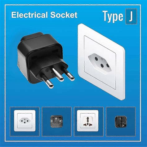 3-Pack to Switzerland Plug Adapters, Switzerland Swiss Plug Adaptor