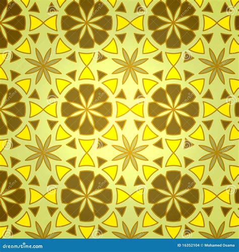 Vector Geometric Flower Seamless Pattern Stock Images Image