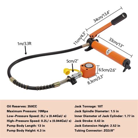 Snapklik 10T Hydraulic Jack Porta Power Ram Kit CP 180 Manual