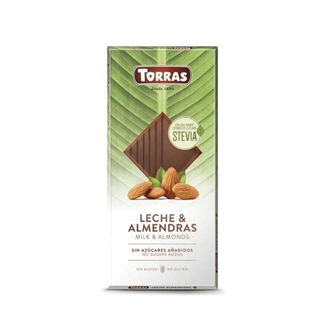 Torras Sugar Free Milk Chocolate & Almonds With Stevia – Healthy 961