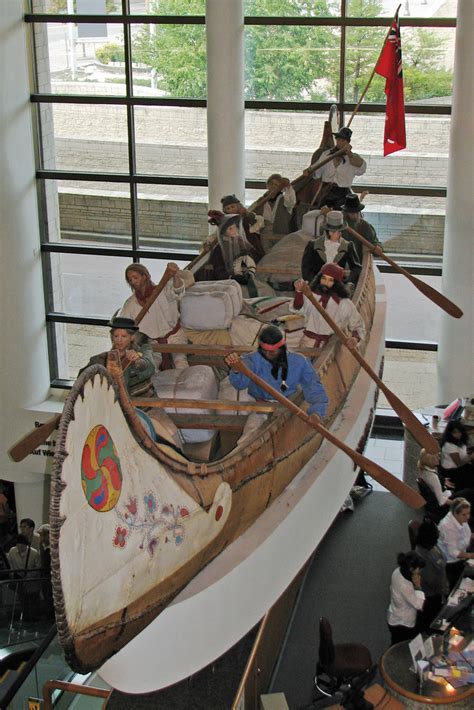 Full Size Voyageur Canoe Replica In Canadian Museum Of Civ Flickr