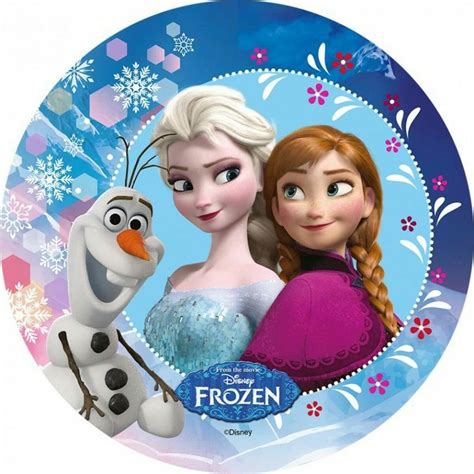 Cialda Per Torta Frozen Decorazione Alimentare Senza Glutine Topper