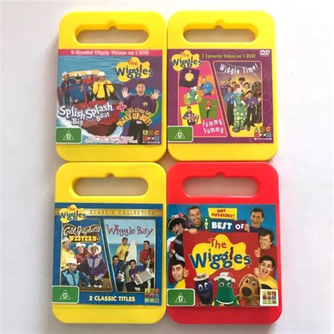 4x The Wiggles Dvd Bundle Yummy Yummy Wiggle Time Hot Potatoes Wiggle