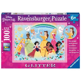 Puzzle Princesas Disney Glitter 100 Peças XXL Ravensburger Puzzle