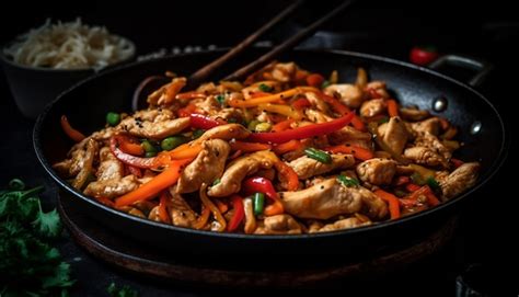 Premium AI Image | Freshness and heat create a gourmet meal of cooked ...