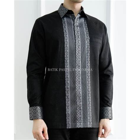 Jual READY Kemeja Batik Tenun Pria Lengan Panjang Kemeja Tenun Songket