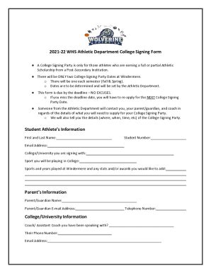 Fillable Online Division III Celebratory Signing Form NCAA Org Fax