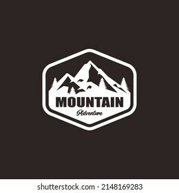 Mountain Adventure Logo Design Vector Illustration Stock Vector