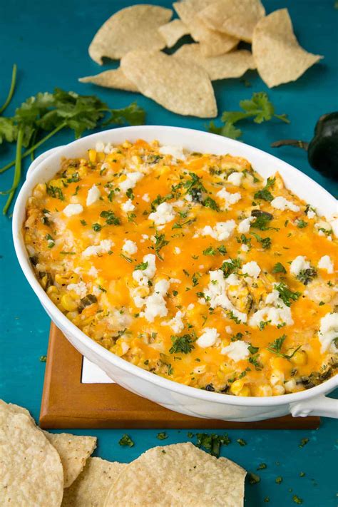 Cheese Dip with Corn and Roasted Poblanos - Recipe - Chili Pepper Madness