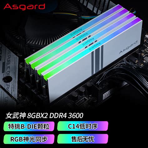 阿斯加特（asgard）16gb 8gx2 套装 Ddr4 3600 台式机内存条 瓦尔基里系列 Rgb灯条（c14）特挑b Die颗粒 京东商城【降价监控 价格走势 历史价格】 一起惠神