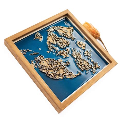 San Juan Island Themed Gift - Wooden Map | DifferentMaps