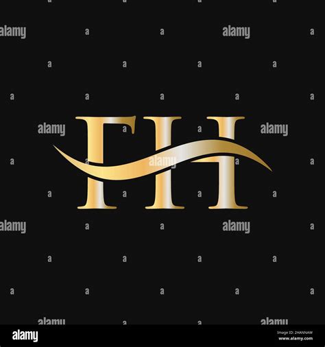 Letter FH Logo Design Template FH F H Letter Logo Modern Flat