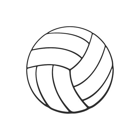 Illustration Vectorielle Doodle Dessin Main De Ballon De Volley Ball