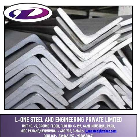 Hot Dipped Galvanized Angle At 85 Kg Thane ID 2855300337430