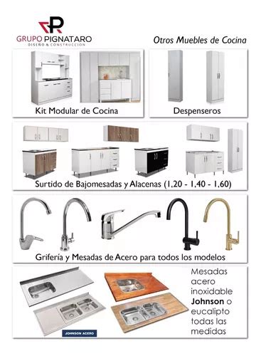 Combo Mueble Cocina Bajo Mesada Alacena Arco Ricchezze En Venta