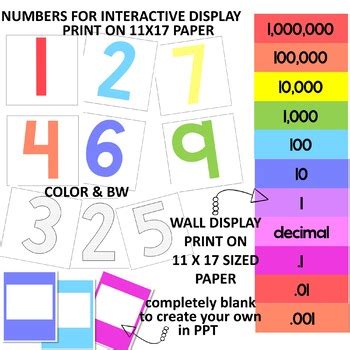 Rainbow Place Value Display Rainbow Color Palette Rainbow Classroom