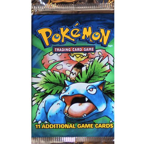 Pokémon 1999 Base Set Unlimited Booster Pack Venusaur Rare Candy