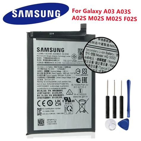 Hq 50sd Para Galaxy A03 A03s A02s M02s M025 F02s Slc 50 Samsung Bateria